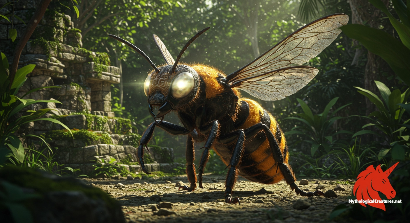 Ah-Muzen-Cab - Central figure in Maya cosmology and beekeeping traditions, symbolizing creation, protection, and cosmic renewal