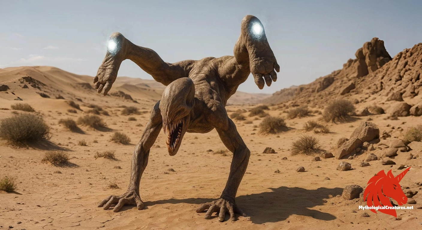 Aigamuxa - Serves as a cautionary figure warning against the dangers of wandering alone in the desert. Aigamuxa - Serves as a cautionary figure warning against the dangers of wandering alone in the desert.