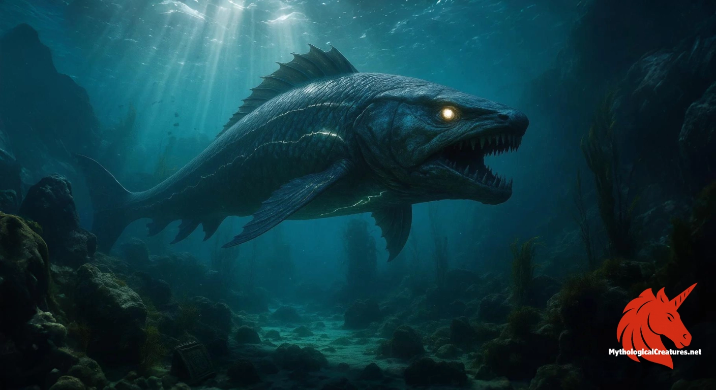 Akugyo - Represents the malevolent and chaotic forces of the ocean in Japanese folklore, warning seafarers of the dangers beneath the waves.