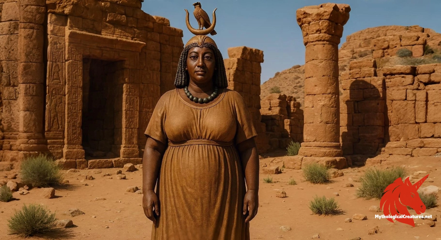 Amesemi - Amesemi embodies the fusion of Kushite and Egyptian religious traditions and is revered as a protector within the Kushite pantheon.