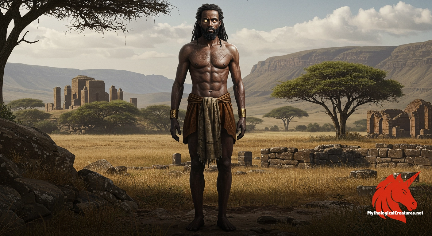 Angabo - Represents the triumph of good over evil and embodies the rich tapestry of Ethiopian myth, further accentuated by his ambiguous familial ties with the Queen of Sheba. Angabo - Represents the triumph of good over evil and embodies the rich tapestry of Ethiopian myth, further accentuated by his ambiguous familial ties with the Queen of Sheba.