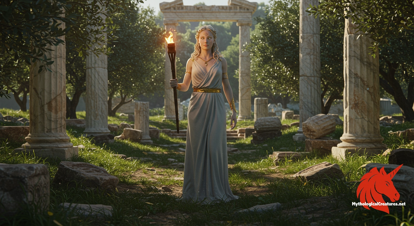 Anthracia - Her depiction as a nurse to the infant Zeus highlights the connection between nature and the divine in Arcadian cults.