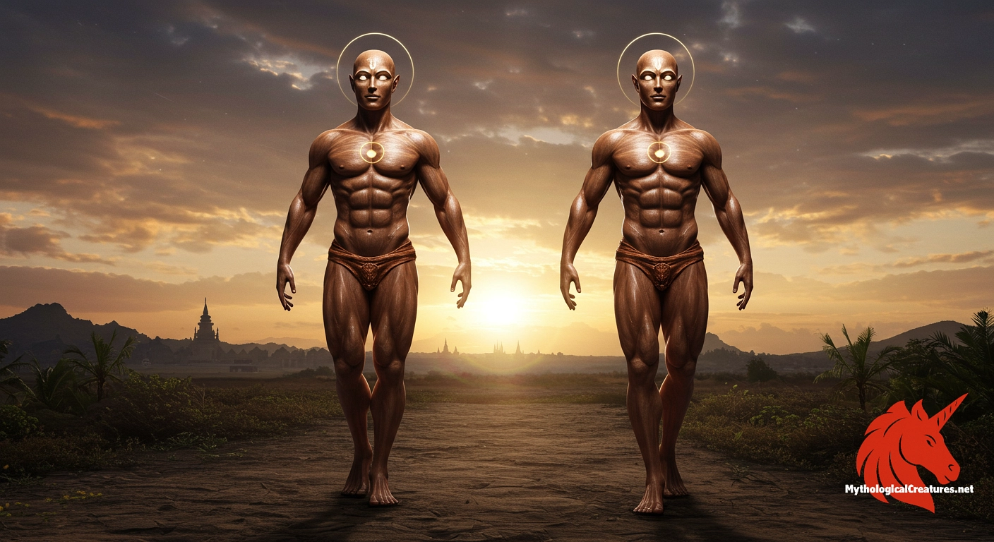 Ashvins - Highly revered for their healing, protection, and role in cosmic order as divine twin gods. Ashvins - Highly revered for their healing, protection, and role in cosmic order as divine twin gods.