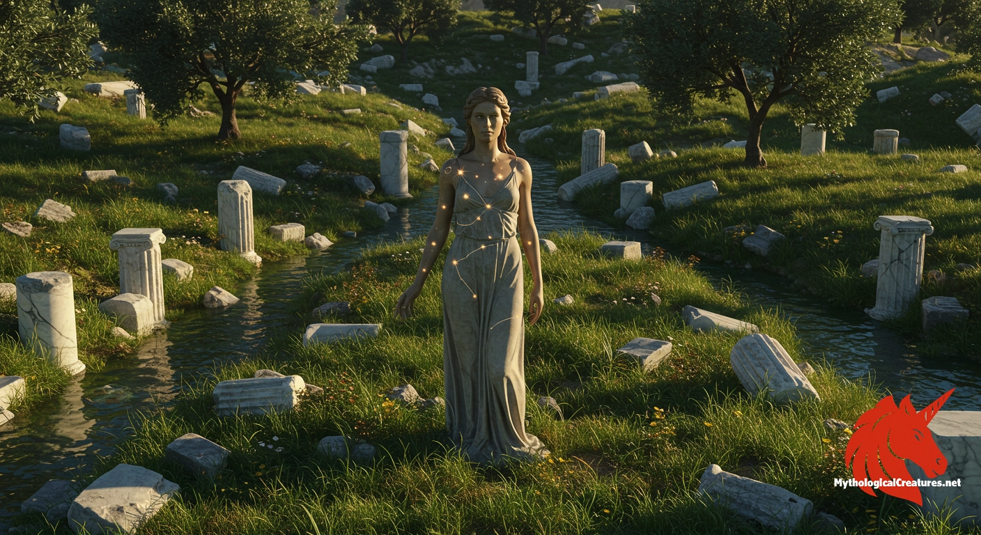 Astraea - Represents the ideal of a just and virtuous society during the Golden Age and the eventual loss of innocence among humanity.