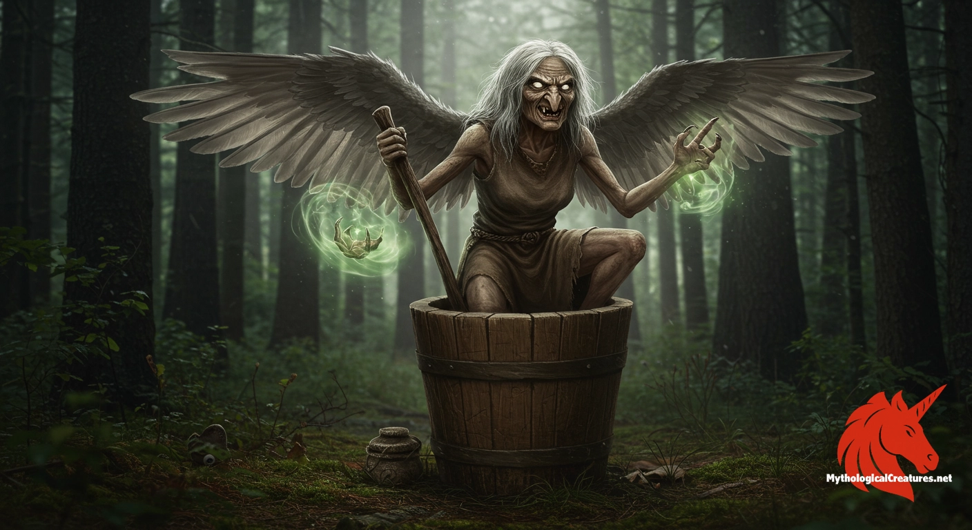 Baba Yaga - Represents the duality of nature and the unpredictable forces of fate, serving as a threshold between life and death. Baba Yaga - Represents the duality of nature and the unpredictable forces of fate, serving as a threshold between life and death.
