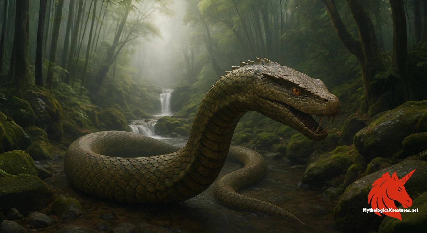 Bashe - Bashe is a legendary creature whose enormous size and predatory habits have made it a symbol of the formidable and mysterious forces of nature in Chinese folklore.