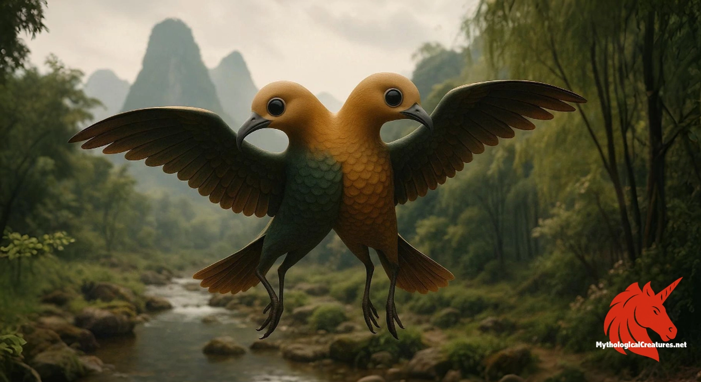 Biyiniao - Biyiniao are emblematic of partnership and completeness; their unique trait of having only one eye and wing each underscores the idea of interdependence. Biyiniao - Biyiniao are emblematic of partnership and completeness; their unique trait of having only one eye and wing each underscores the idea of interdependence.