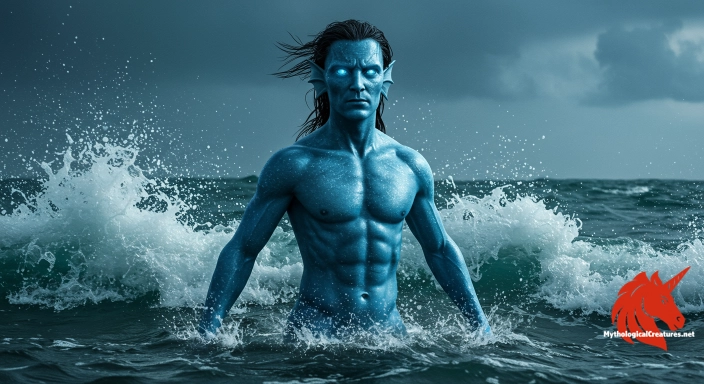 Depiction of Blue men of the Minch Discover another mythical creature