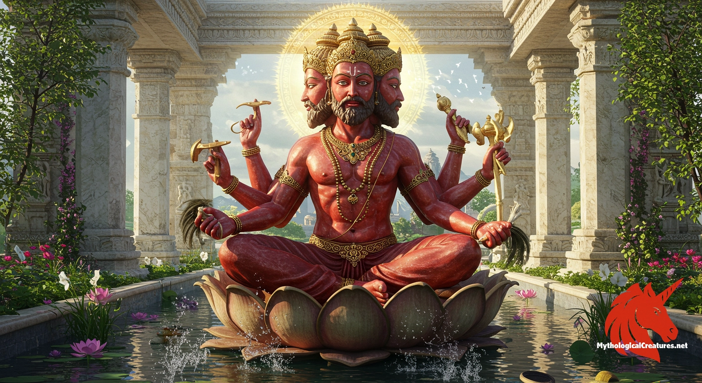 Brahma - Brahma is revered as the creator of the universe and a foundational figure in Hindu mythology, symbolising cosmic creation and knowledge. Brahma - Brahma is revered as the creator of the universe and a foundational figure in Hindu mythology, symbolising cosmic creation and knowledge.