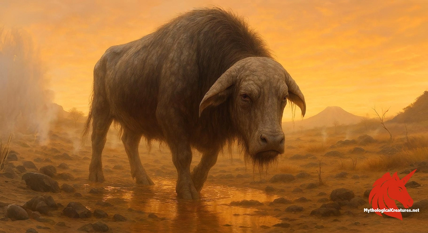 Catoblepas - Represents the ancient human attempt to explain and mythologise dangerous natural phenomena. Catoblepas - Represents the ancient human attempt to explain and mythologise dangerous natural phenomena.