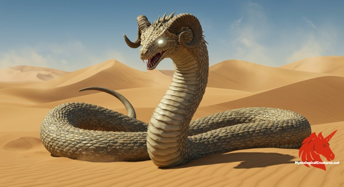 Depiction of Cerastes Discover another mythical creature