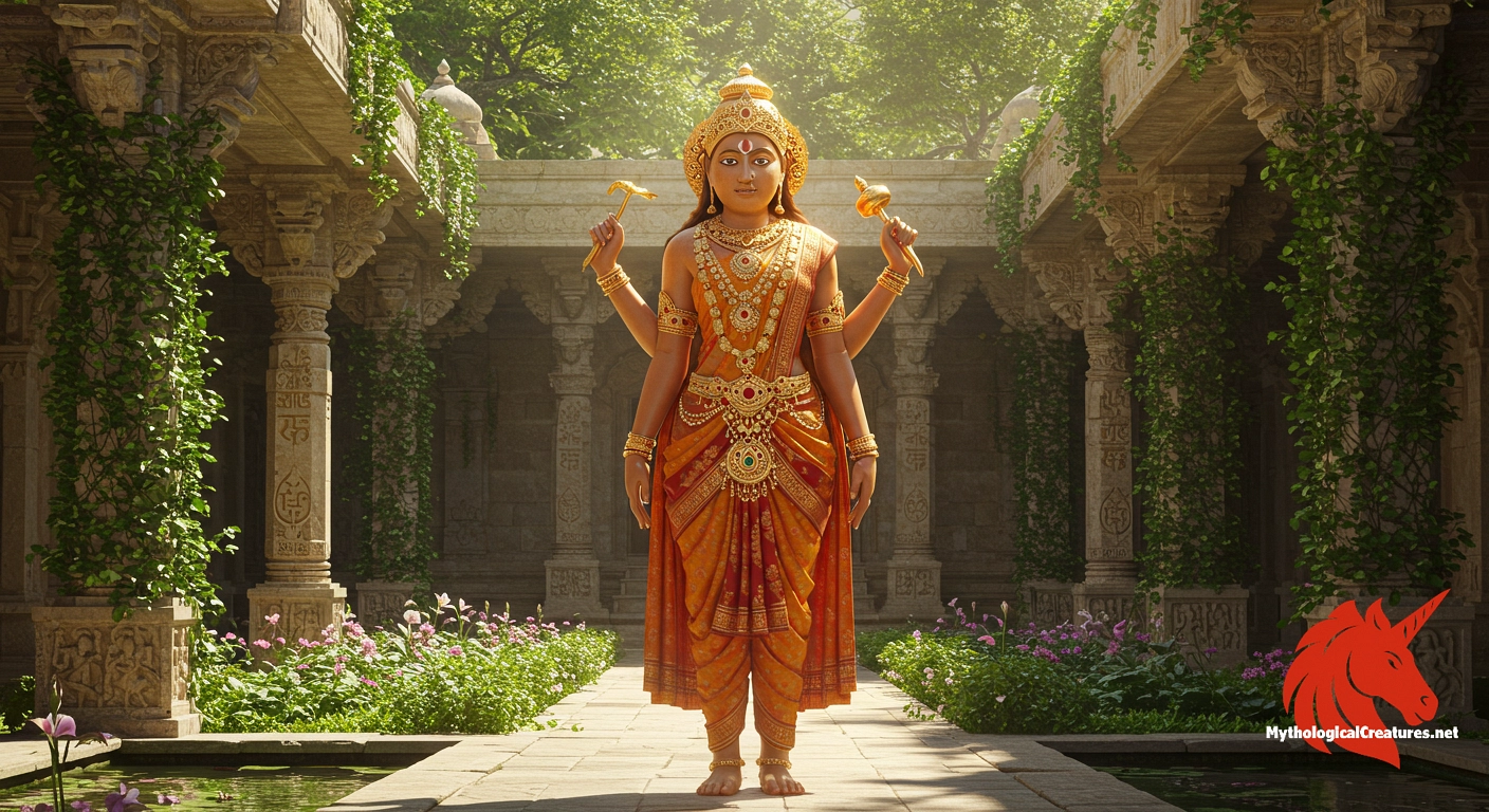Chakreshvari - Chakreshvari is venerated for her role in protecting Rishabhanatha and her tutelary influence over the Sarawagi Jain community, symbolizing divine guardianship. Chakreshvari - Chakreshvari is venerated for her role in protecting Rishabhanatha and her tutelary influence over the Sarawagi Jain community, symbolizing divine guardianship.