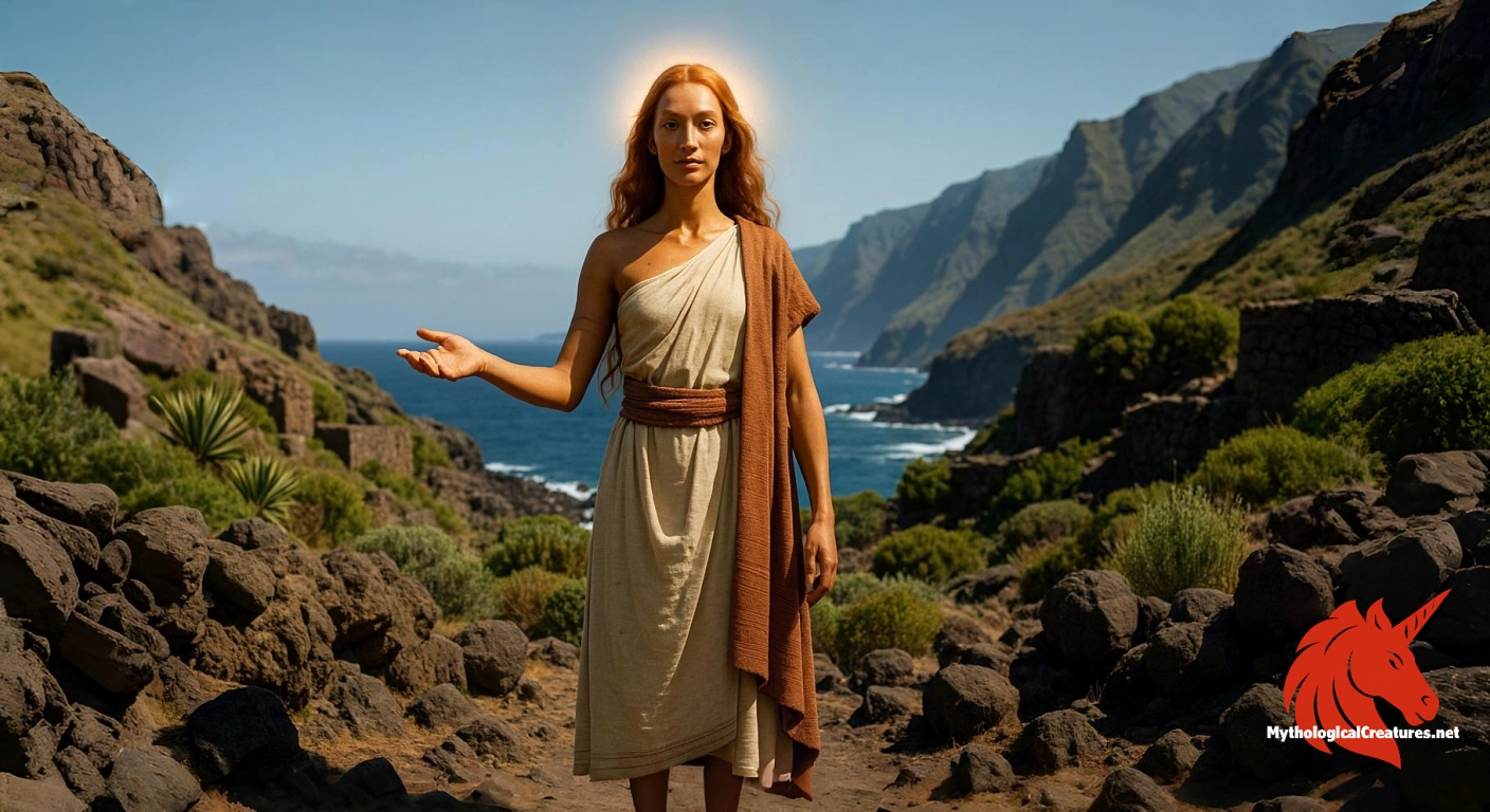 Chaxiraxi - A central figure in Guanche spiritual life, symbolising the life-giving power of the sun and the intertwining of indigenous Berber traditions with later syncretic influences. Chaxiraxi - A central figure in Guanche spiritual life, symbolising the life-giving power of the sun and the intertwining of indigenous Berber traditions with later syncretic influences.