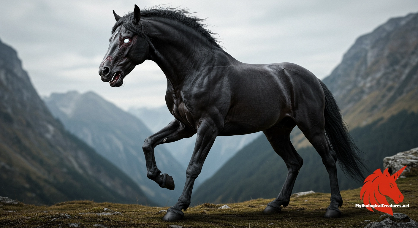 Cheval Gauvin - Serves as a cautionary figure symbolising impending doom and is used as a bogeyman to frighten children. Cheval Gauvin - Serves as a cautionary figure symbolising impending doom and is used as a bogeyman to frighten children.