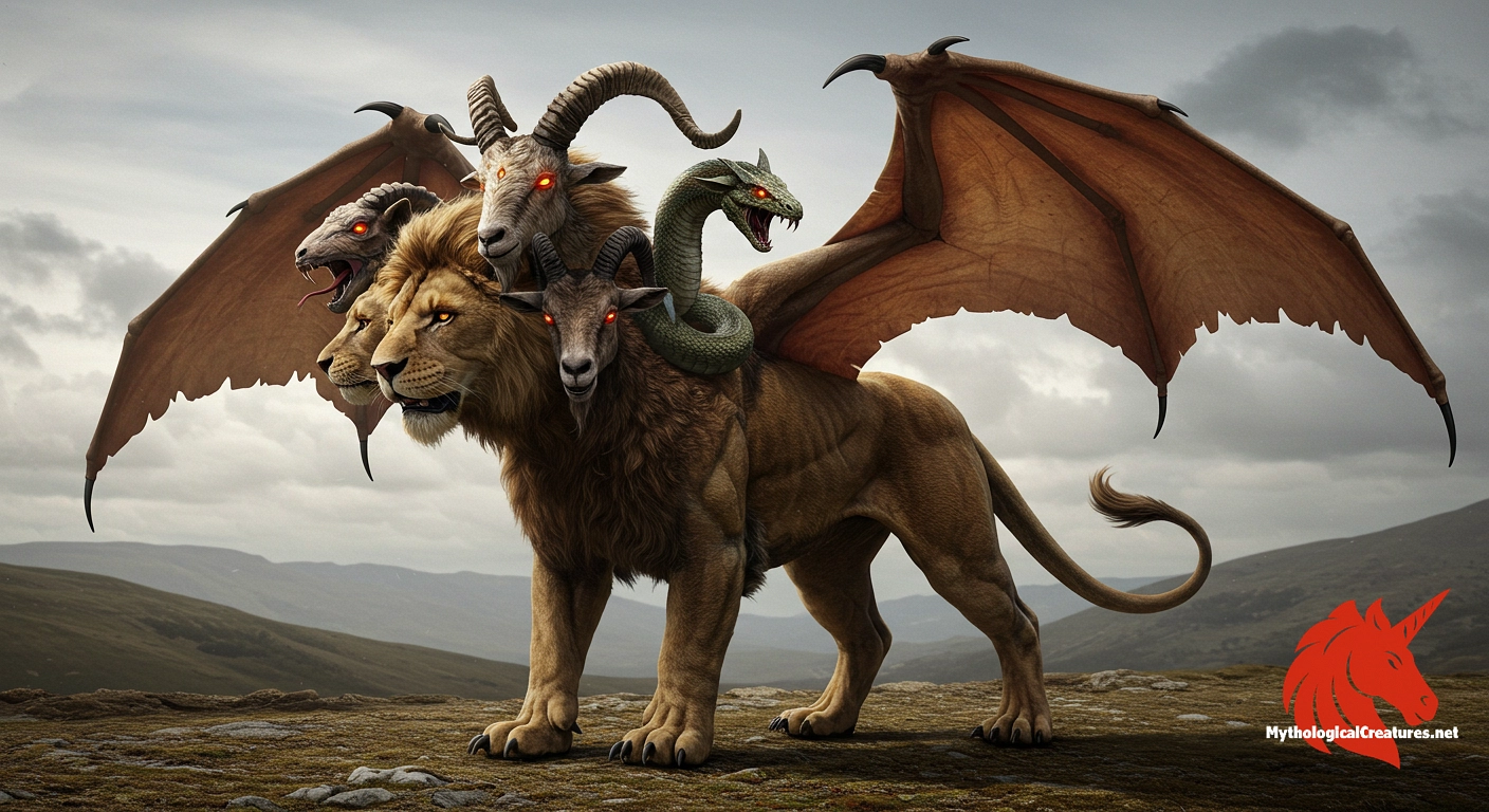 Chimera - The Chimera represents the fusion of disparate animal traits into one fearsome creature and has lent its name to describe any unrealistic or fantastical hybrid.