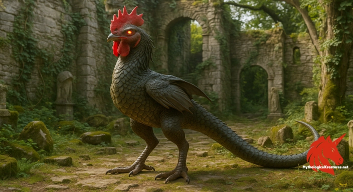Depiction of Cockatrice Discover another mythical creature