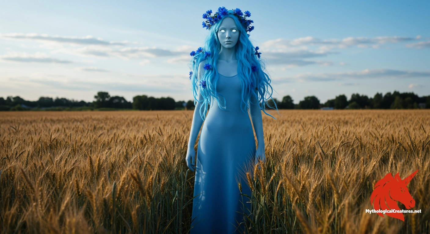 Cornflower Wraith - The Cornflower Wraith serves as a cautionary figure in rural communities, ensuring that farmers and workers respect the sanctity of the grain and the natural order.