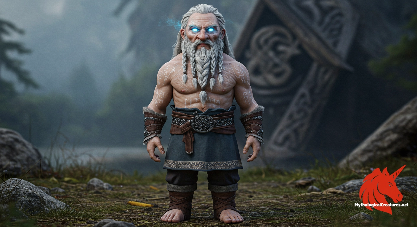Dáinn - Dáinn represents the duality in Norse mythological traditions, where the lines between dwarfs and elves are blurred, symbolizing both ancient craftsmanship and regal mystique.