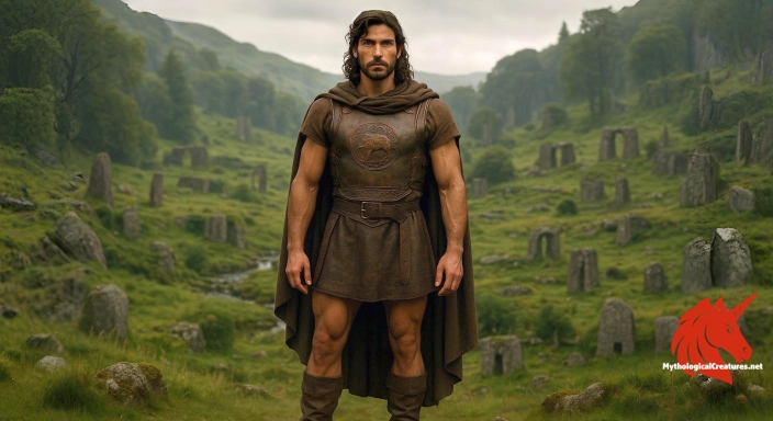 Depiction of Diarmuid Ua Duibhne Discover another mythical creature