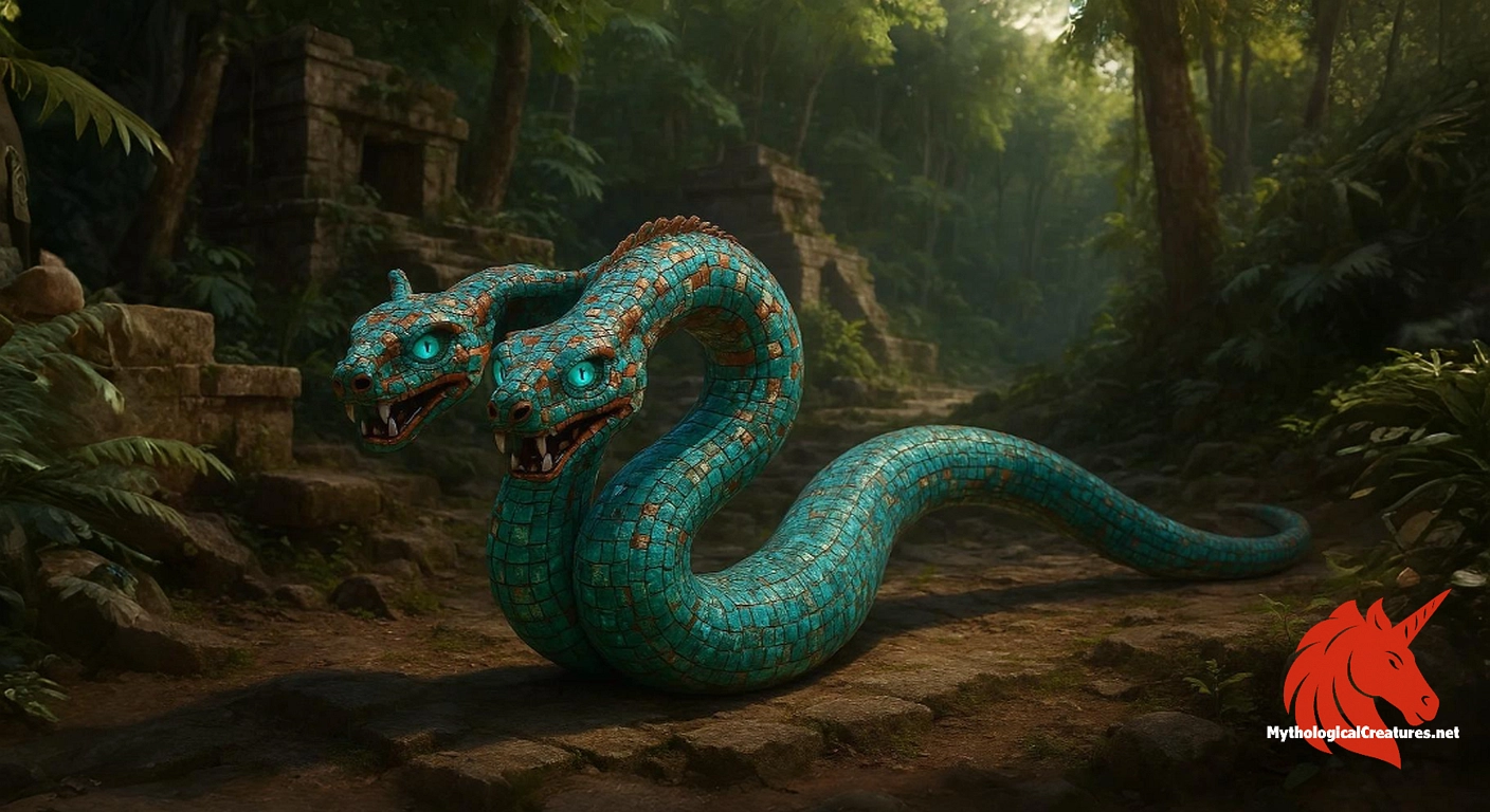Double-headed serpent - The artifact likely played a vital role in religious ceremonies and is imbued with symbolic meaning through its alternate name 'Mansee', or 'The Voice of Heart', reflecting deep spiritual resonance in Aztec culture. Double-headed serpent - The artifact likely played a vital role in religious ceremonies and is imbued with symbolic meaning through its alternate name 'Mansee', or 'The Voice of Heart', reflecting deep spiritual resonance in Aztec culture.