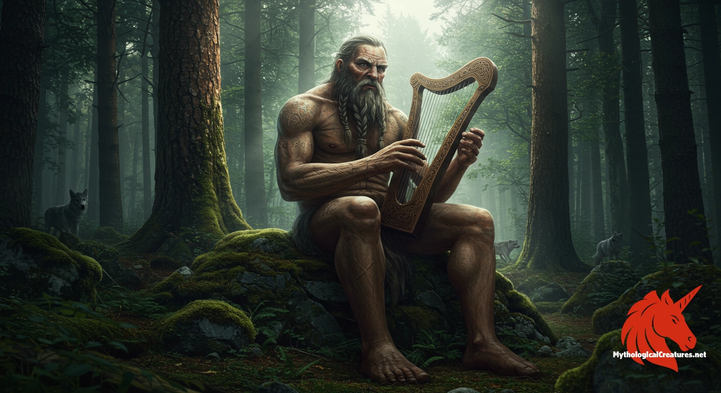 Eggþér - Eggþéer plays a symbolic role in Norse eschatology; his joyful playing of the harp at the onset of Ragnarök and his duty of herding dangerous wolves underscore the intertwining of chaos and prophecy in the mythological narrative. Eggþér - Eggþéer plays a symbolic role in Norse eschatology; his joyful playing of the harp at the onset of Ragnarök and his duty of herding dangerous wolves underscore the intertwining of chaos and prophecy in the mythological narrative.