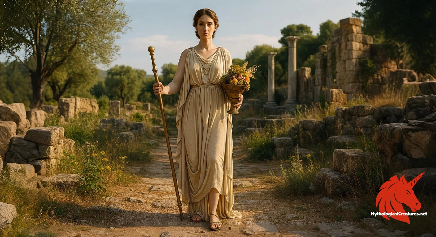 Eirene - Eirene embodies peace and order, symbolizing the harmonious aspect of the cosmos in Greek mythology.