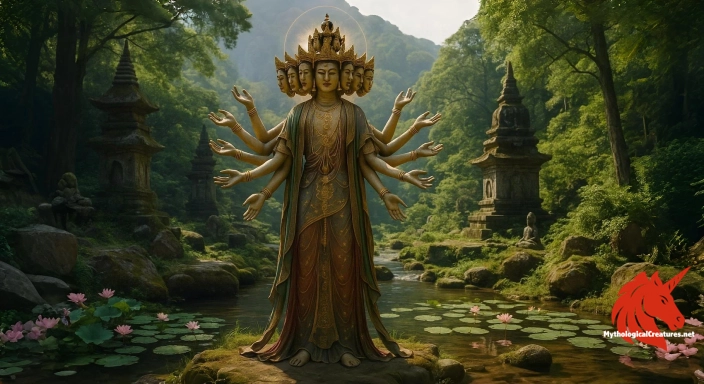 Depiction of Ekādaśamukha Discover another mythical creature
