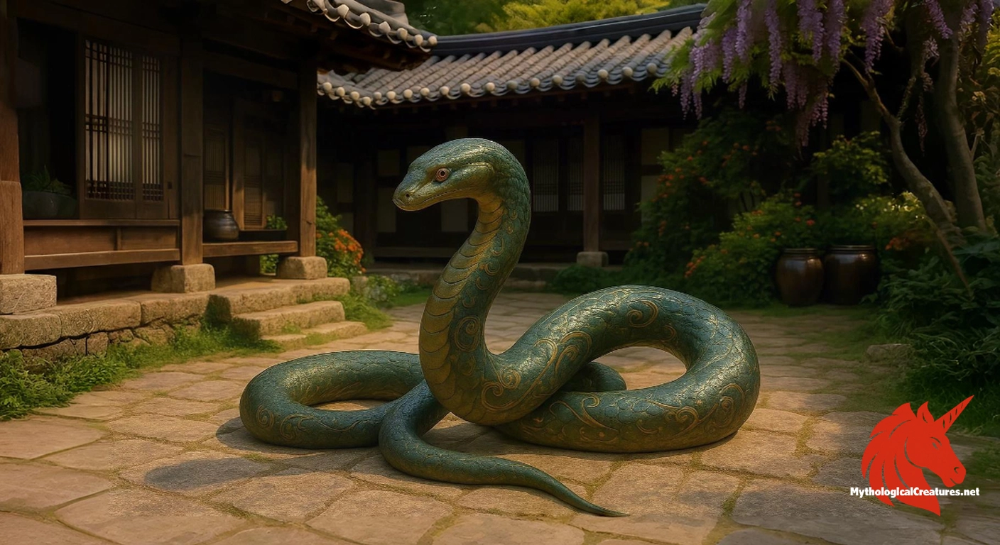 Eopsin - As one of the Gasin, Eopsin is uniquely revered for her animal manifestation, which underscores the sacred status attributed to snakes and weasels in protecting homes and ensuring prosperity.