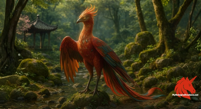 Depiction of Fenghuang Discover another mythical creature