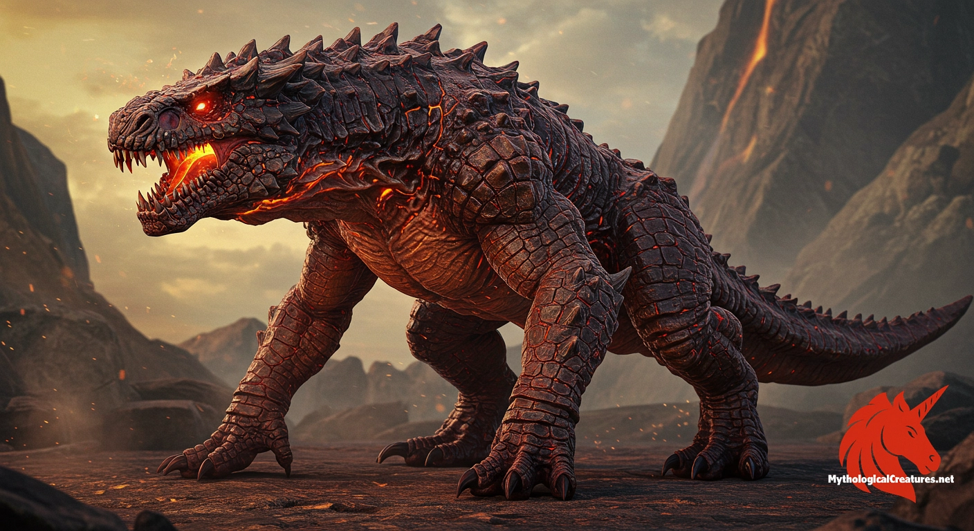 Fire-breathing monster - Represents the destructive and awe-inspiring power of fire in myth and fantasy.