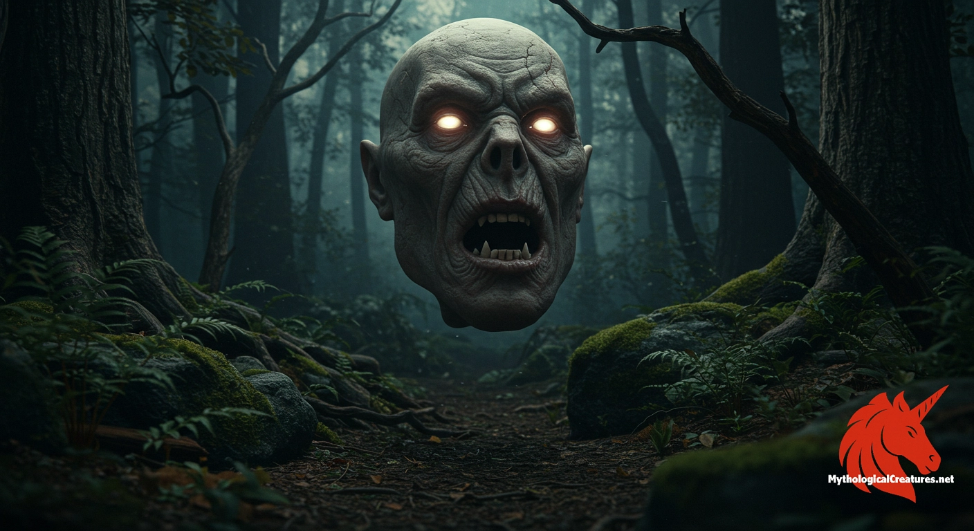 Flying Head - Represents a warning against malevolent forces and the consequences of taboo behaviours in indigenous folklore.