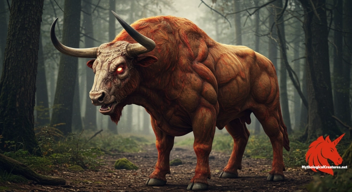 Depiction of Forest Bull Discover another mythical creature