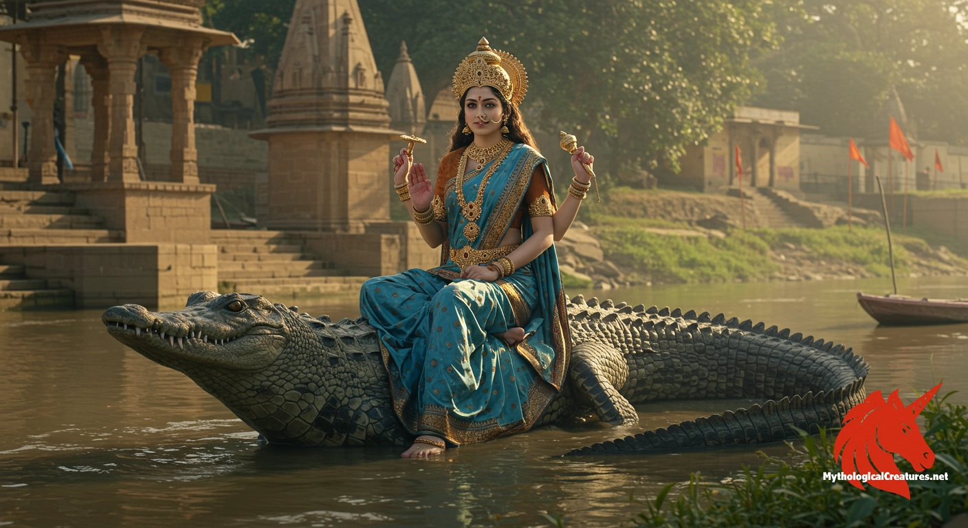 Ganga - Central to Hindu rituals of purification and serves as a mother figure to humanity, facilitating the journey to moksha