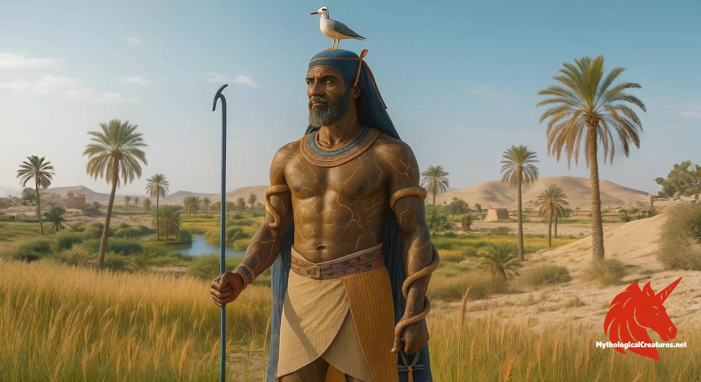Geb - Geb is central to Egyptian cosmology, symbolising the fertile earth and its natural forces, bridging the divine and organic worlds. Geb - Geb is central to Egyptian cosmology, symbolising the fertile earth and its natural forces, bridging the divine and organic worlds.