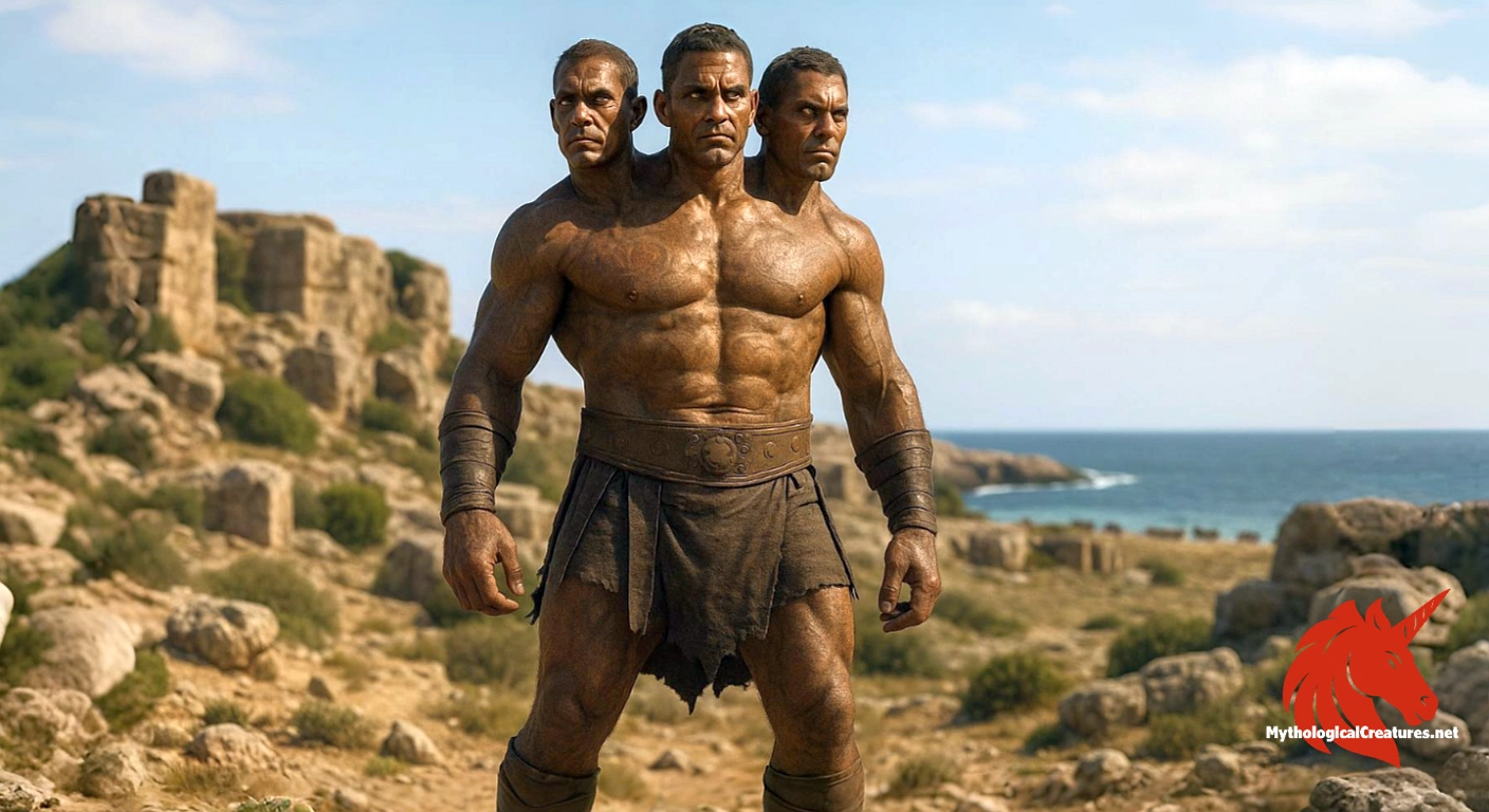 Geryon - Embodies the formidable obstacles heroes face in Greek myth. Geryon - Embodies the formidable obstacles heroes face in Greek myth.