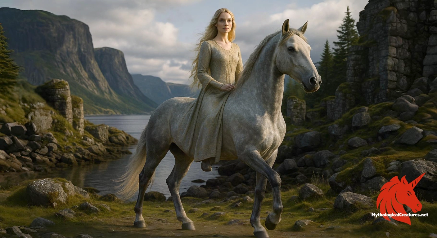 Gná and Hófvarpnir - They exemplify the vital connection between the gods and the multiple realms of Norse cosmology, with Gnà executing divine errands and Höfvarpnir serving as her supernatural mount. Gná and Hófvarpnir - They exemplify the vital connection between the gods and the multiple realms of Norse cosmology, with Gnà executing divine errands and Höfvarpnir serving as her supernatural mount.