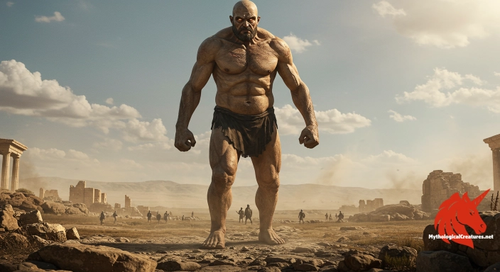 Depiction of Goliath Discover another mythical creature