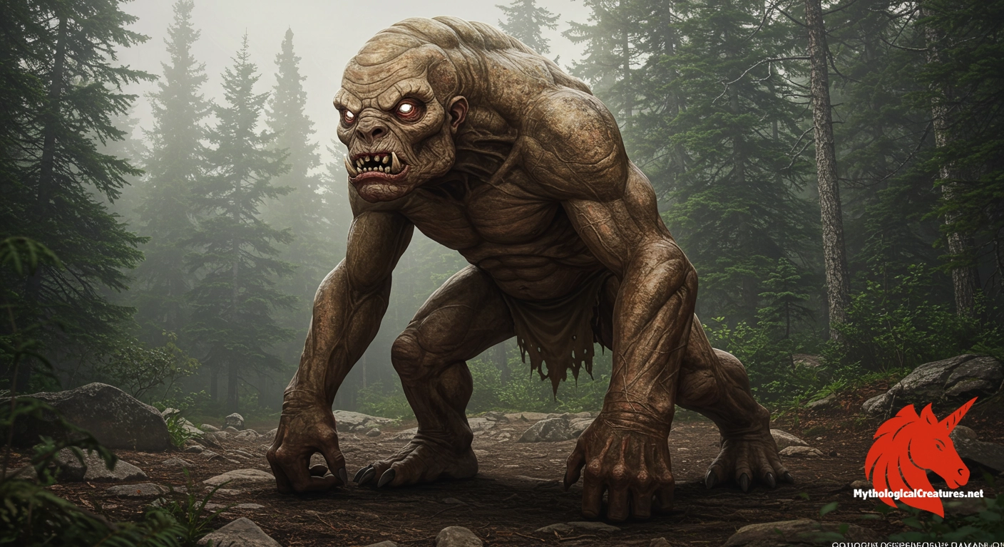 Gougou - Serves as a cautionary figure in Mi'kmaq culture, embodying the dangers that lurk in the unknown wilderness.