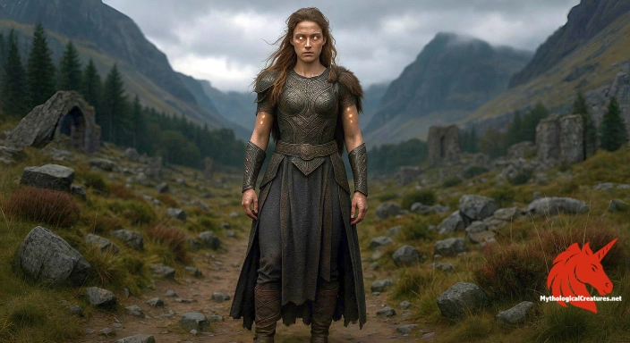 Depiction of Gunnr Discover another mythical creature