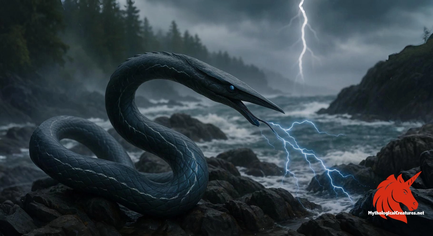 Haietlik - Embodies the union of natural forces by combining elemental lightning with a purposeful role in indigenous whale hunts Haietlik - Embodies the union of natural forces by combining elemental lightning with a purposeful role in indigenous whale hunts