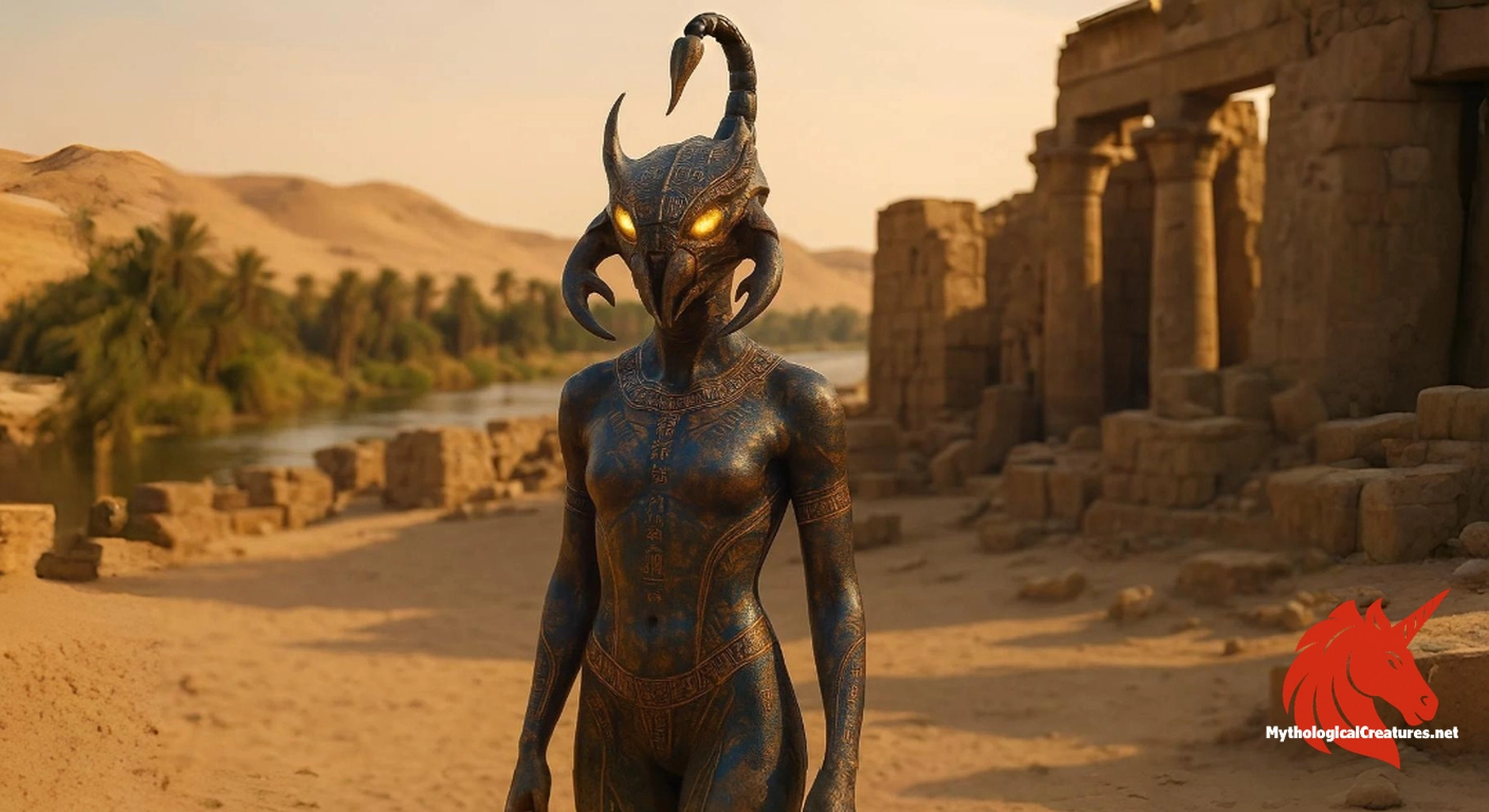 Hedetet - Hededet embodies both the lethal and nurturing aspects of the scorpion, offering protection to the deceased and symbolizing rebirth through her eventual merger with Isis.