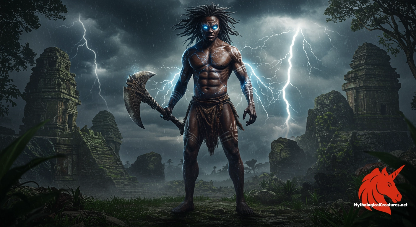 Hevioso - Central figure in voodoo rituals, his strikes are seen as both punishment and divine selection.