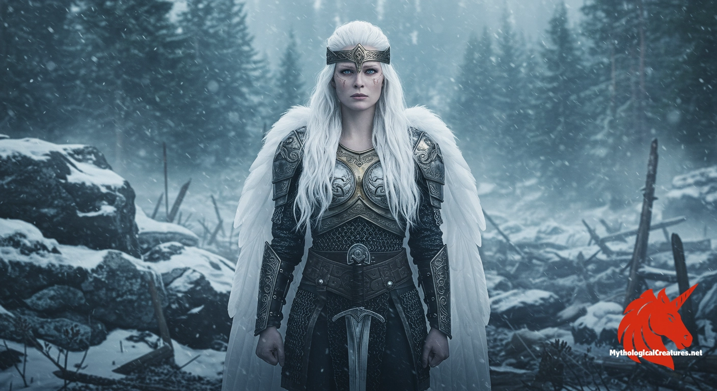 Hlaðguðr svanhvít - Represents the divine will in battle and the connection between fate and heroism.