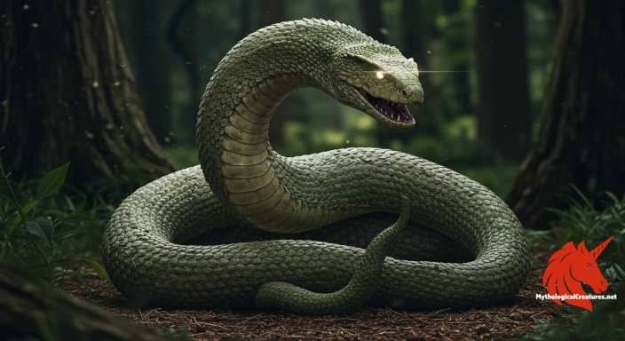 Depiction of Hoop snake Discover another mythical creature