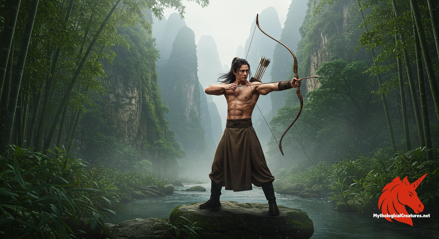 Hou Yi - Renowned for his extraordinary archery skills and his myth involving the reduction of multiple suns, Hou Yi remains an emblem of heroism and the complex interplay between mortals and the divine in Chinese lore. Hou Yi - Renowned for his extraordinary archery skills and his myth involving the reduction of multiple suns, Hou Yi remains an emblem of heroism and the complex interplay between mortals and the divine in Chinese lore.