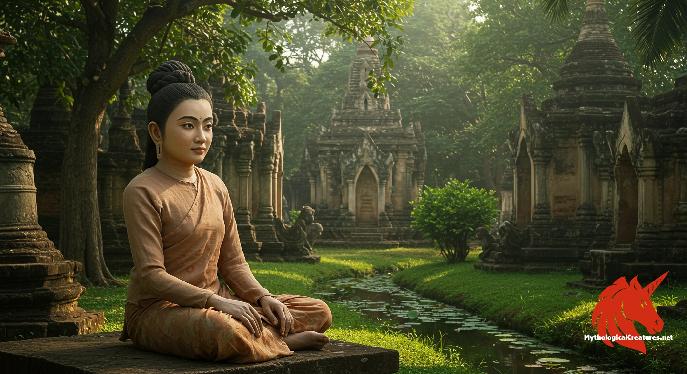 Htibyuhsaung Medaw - As the grandmother of King Anawrahta, she embodies the link between royal lineage and spiritual guardianship in Burmese culture.