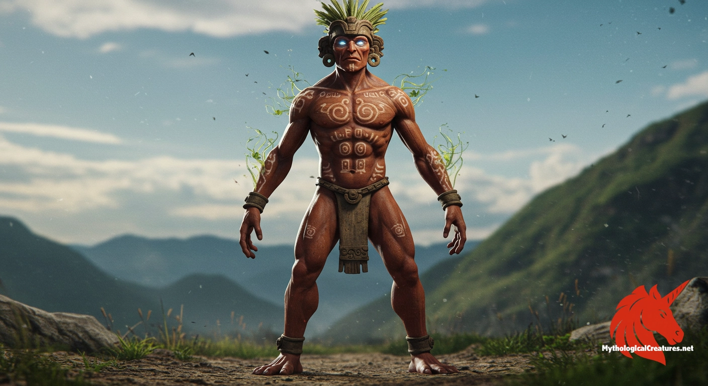 Huitztlampaehecatl - Central figure in Aztec myth representing the south wind and an essential element of the natural and cosmological order.