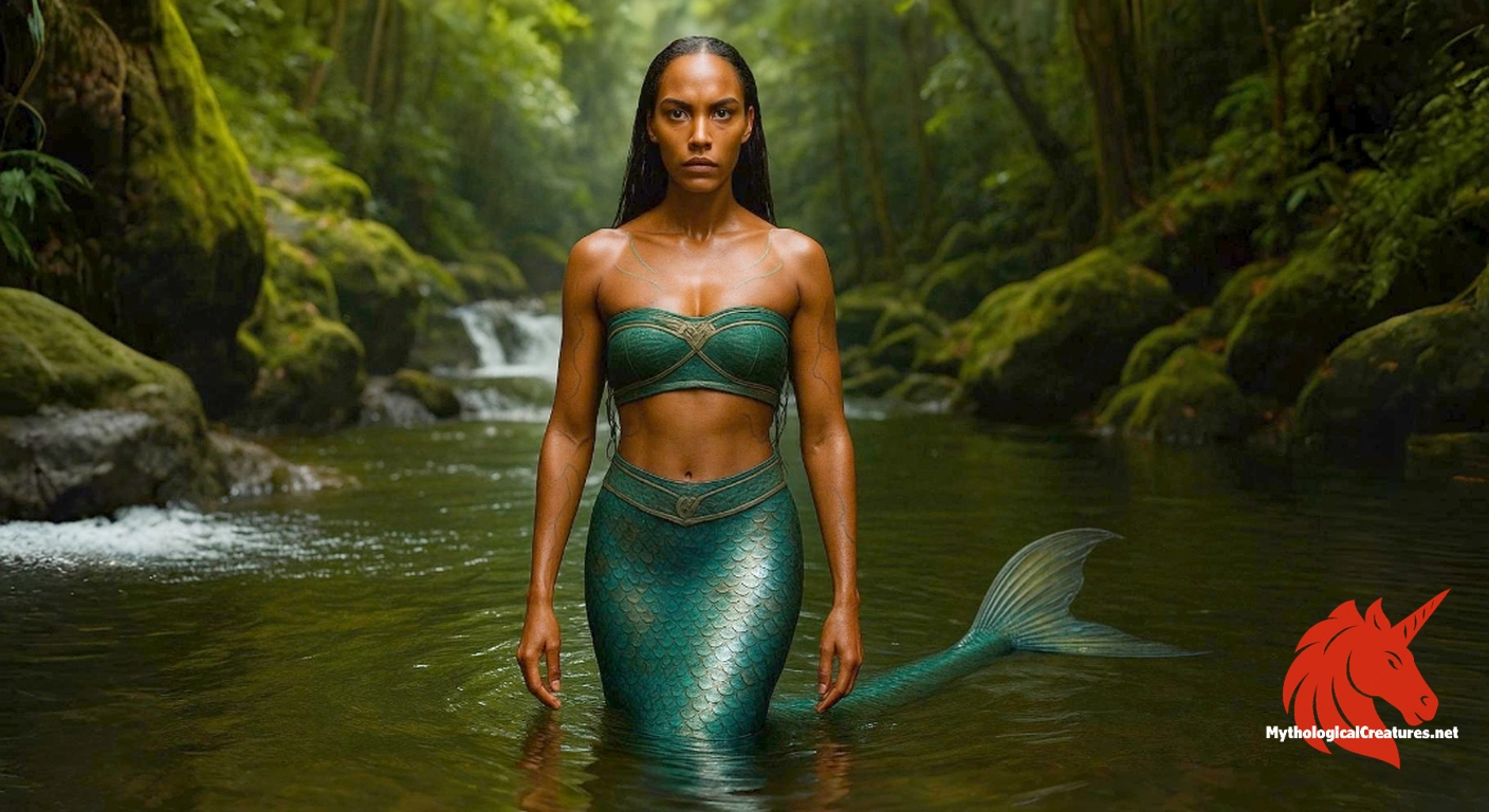 Iara - Iara embodies the blending of indigenous and European mythological influences, serving as a cautionary figure about the allure and danger of nature.