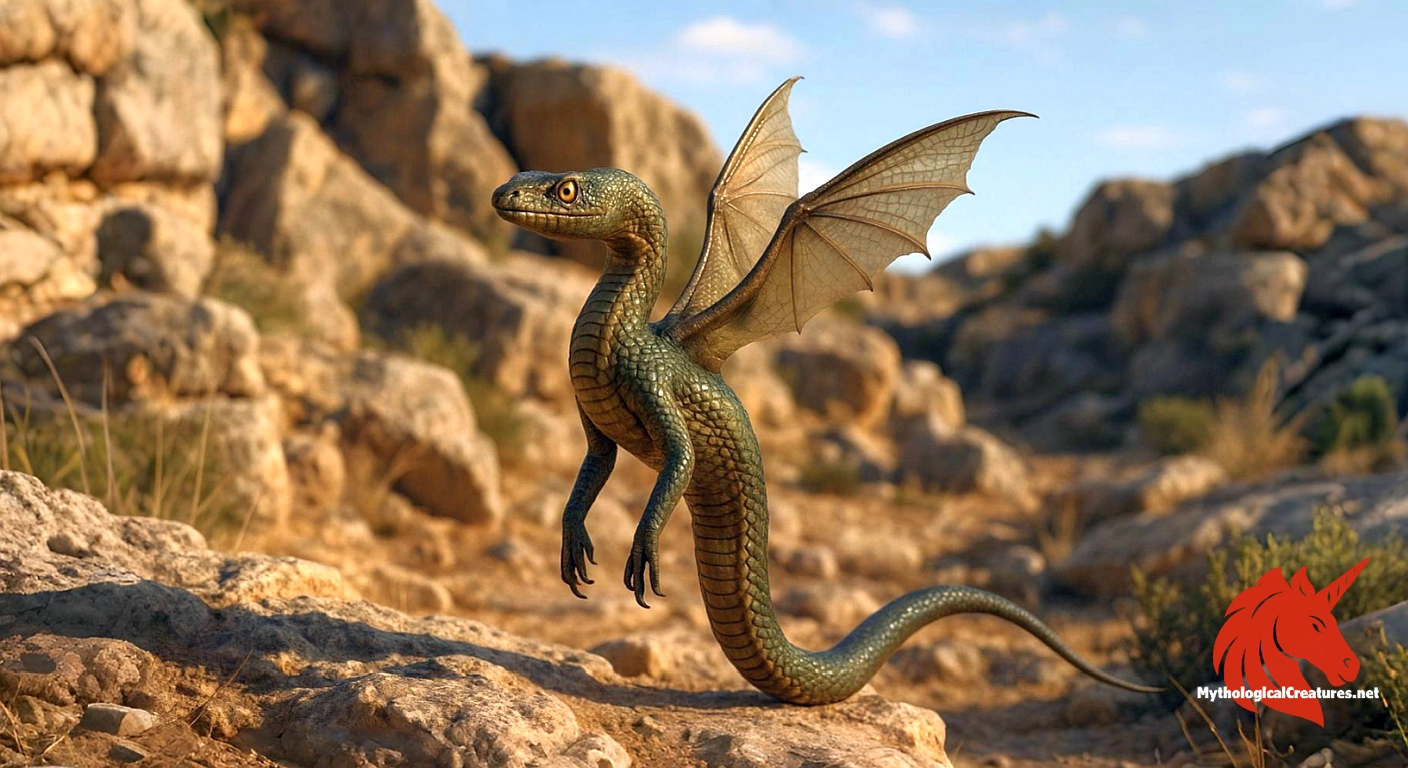 Jaculus - Jaculus represents an intriguing amalgamation of serpent and dragon attributes in mythological bestiaries, embodying agility and a potentially perilous nature.