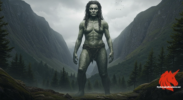 Depiction of Járnsaxa Discover another mythical creature